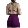 imageAUROLA Workout Sports Bras Women Athletic Removable Backless Strappy Criss Cross Light Support Gym Fitness Yoga Crop BraBlack