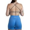 imageAUROLA Workout Sports Bras Women Athletic Removable Backless Strappy Criss Cross Light Support Gym Fitness Yoga Crop BraIce Flowerdark Grey
