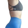 imageAUROLA Workout Sports Bras Women Athletic Removable Backless Strappy Criss Cross Light Support Gym Fitness Yoga Crop BraIce Flowerdark Grey
