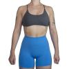 imageAUROLA Workout Sports Bras Women Athletic Removable Backless Strappy Criss Cross Light Support Gym Fitness Yoga Crop BraIce Flowerdark Grey