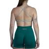 imageAUROLA Workout Sports Bras Women Athletic Removable Backless Strappy Criss Cross Light Support Gym Fitness Yoga Crop BraIce Flowersage Green