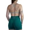 imageAUROLA Workout Sports Bras Women Athletic Removable Backless Strappy Criss Cross Light Support Gym Fitness Yoga Crop BraIce Flowersage Green