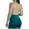 imageAUROLA Workout Sports Bras Women Athletic Removable Backless Strappy Criss Cross Light Support Gym Fitness Yoga Crop BraIce Flowersage Green