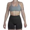 imageAUROLA Workout Sports Bras Women Athletic Removable Backless Strappy Criss Cross Light Support Gym Fitness Yoga Crop BraIce Flowersmoke Grey