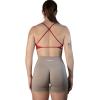 imageAUROLA Workout Sports Bras Women Athletic Removable Backless Strappy Criss Cross Light Support Gym Fitness Yoga Crop BraMarssolidchili Red