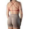 imageAUROLA Workout Sports Bras Women Athletic Removable Backless Strappy Criss Cross Light Support Gym Fitness Yoga Crop BraMarssolidchili Red