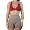 imageAUROLA Workout Sports Bras Women Athletic Removable Backless Strappy Criss Cross Light Support Gym Fitness Yoga Crop BraMarssolidchili Red