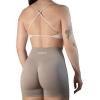 imageAUROLA Workout Sports Bras Women Athletic Removable Backless Strappy Criss Cross Light Support Gym Fitness Yoga Crop BraMarssolidcrescent White