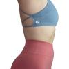 imageAUROLA Workout Sports Bras Women Athletic Removable Backless Strappy Criss Cross Light Support Gym Fitness Yoga Crop BraPack Ice Flowerarmy GreenDark GreyHaze Blue