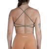 imageAUROLA Workout Sports Bras Women Athletic Removable Backless Strappy Criss Cross Light Support Gym Fitness Yoga Crop BraPack Ice Flowerarmy GreenDark GreyHaze Blue