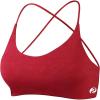 imageAUROLA Workout Sports Bras Women Athletic Removable Backless Strappy Criss Cross Light Support Gym Fitness Yoga Crop BraEarthpatternchili Red