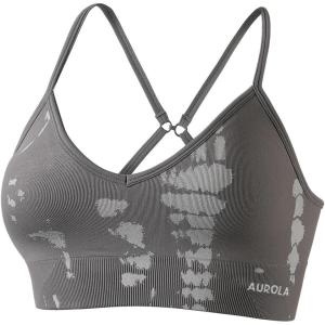 imageAUROLA Serpent Seamless Sports Bras for WomenBackless Padded Strappy Workout Gym Yoga Crop TopsSerpent Mocha
