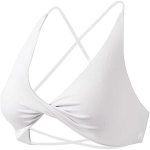imageAUROLA Venus Women Sports Bras Backless Strappy Workout Bra Low Support Removable Padded Gym BrasVenussolidcrescent White