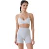 imageAUROLA Dream Collection Women Workout Shorts High Waist Gym Shorts Scrunch Butt Seamless Athletic ShortsGlacier Grey