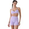 imageAUROLA Dream Collection Women Workout Shorts High Waist Gym Shorts Scrunch Butt Seamless Athletic ShortsLilac Breeze