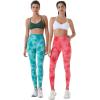 imageAUROLA Dream Collection Workout Leggings for Women High Waist Seamless Scrunch Athletic Running Gym Fitness Active PantsAlpine Green Tie Dye