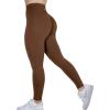 imageAUROLA Dream Collection Workout Leggings for Women High Waist Seamless Scrunch Athletic Running Gym Fitness Active PantsCappuccino