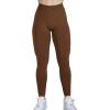 imageAUROLA Dream Collection Workout Leggings for Women High Waist Seamless Scrunch Athletic Running Gym Fitness Active PantsCappuccino