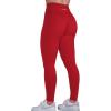 imageAUROLA Dream Collection Workout Leggings for Women High Waist Seamless Scrunch Athletic Running Gym Fitness Active PantsChinese Red