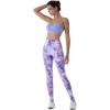 imageAUROLA Dream Collection Workout Leggings for Women High Waist Seamless Scrunch Athletic Running Gym Fitness Active PantsFantasy Jacaranda Tie Dye