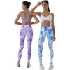 imageAUROLA Dream Collection Workout Leggings for Women High Waist Seamless Scrunch Athletic Running Gym Fitness Active PantsFantasy Jacaranda Tie Dye