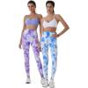 imageAUROLA Dream Collection Workout Leggings for Women High Waist Seamless Scrunch Athletic Running Gym Fitness Active PantsFantasy Jacaranda Tie Dye