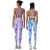 imageAUROLA Dream Collection Workout Leggings for Women High Waist Seamless Scrunch Athletic Running Gym Fitness Active PantsFantasy Jacaranda Tie Dye