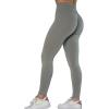 imageAUROLA Dream Collection Workout Leggings for Women High Waist Seamless Scrunch Athletic Running Gym Fitness Active PantsPackblackAsphalt GreyUltimate Gray