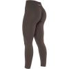 imageAUROLA Dream Collection Workout Leggings for Women High Waist Seamless Scrunch Athletic Running Gym Fitness Active PantsPackblackJacarandaChestnut Brown