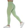 imageAUROLA Dream Collection Workout Leggings for Women High Waist Seamless Scrunch Athletic Running Gym Fitness Active PantsPastel Green