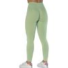 imageAUROLA Dream Collection Workout Leggings for Women High Waist Seamless Scrunch Athletic Running Gym Fitness Active PantsPastel Green