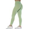 imageAUROLA Dream Collection Workout Leggings for Women High Waist Seamless Scrunch Athletic Running Gym Fitness Active PantsPastel Green