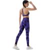 imageAUROLA Dream Collection Workout Leggings for Women High Waist Seamless Scrunch Athletic Running Gym Fitness Active PantsPurpleblack Tie Dye