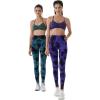 imageAUROLA Dream Collection Workout Leggings for Women High Waist Seamless Scrunch Athletic Running Gym Fitness Active PantsPurpleblack Tie Dye