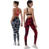 imageAUROLA Dream Collection Workout Leggings for Women High Waist Seamless Scrunch Athletic Running Gym Fitness Active PantsRedblack Tie Dye