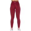 imageAUROLA Dream Collection Workout Leggings for Women High Waist Seamless Scrunch Athletic Running Gym Fitness Active PantsTibetan Red