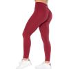imageAUROLA Dream Collection Workout Leggings for Women High Waist Seamless Scrunch Athletic Running Gym Fitness Active PantsTibetan Red
