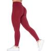 imageAUROLA Dream Collection Workout Leggings for Women High Waist Seamless Scrunch Athletic Running Gym Fitness Active PantsTibetan Red