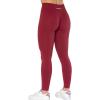 imageAUROLA Dream Collection Workout Leggings for Women High Waist Seamless Scrunch Athletic Running Gym Fitness Active PantsTibetan Red
