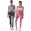 imageAUROLA Dream Collection Workout Leggings for Women High Waist Seamless Scrunch Athletic Running Gym Fitness Active PantsWhiteblack Tie Dye