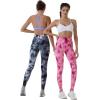 imageAUROLA Dream Collection Workout Leggings for Women High Waist Seamless Scrunch Athletic Running Gym Fitness Active PantsWhiteblack Tie Dye