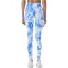imageAUROLA Dream Collection Workout Leggings for Women High Waist Seamless Scrunch Athletic Running Gym Fitness Active PantsWhitediva Blue Tie Dye
