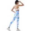 imageAUROLA Dream Collection Workout Leggings for Women High Waist Seamless Scrunch Athletic Running Gym Fitness Active PantsWhitediva Blue Tie Dye