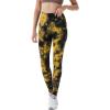imageAUROLA Dream Collection Workout Leggings for Women High Waist Seamless Scrunch Athletic Running Gym Fitness Active PantsYellowblack Tie Dye