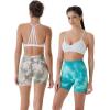 imageAUROLA Dream Tie Dye Workout Shorts for Women Seamless Scrunch Soft Active ShortsAlpine Green Tie Dye