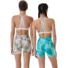 imageAUROLA Dream Tie Dye Workout Shorts for Women Seamless Scrunch Soft Active ShortsAlpine Green Tie Dye