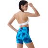 imageAUROLA Dream Tie Dye Workout Shorts for Women Seamless Scrunch Soft Active ShortsBlue Fire Tie Dye