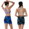 imageAUROLA Dream Tie Dye Workout Shorts for Women Seamless Scrunch Soft Active ShortsBlueblack Tie Dye
