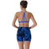 imageAUROLA Dream Tie Dye Workout Shorts for Women Seamless Scrunch Soft Active ShortsBlueblack Tie Dye