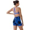 imageAUROLA Dream Tie Dye Workout Shorts for Women Seamless Scrunch Soft Active ShortsBlueblack Tie Dye